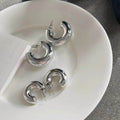 Hollow C-Shaped Hoop Earrings [FNUDVRPB]