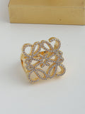 Hollow Square Diamond-Encrusted Ring [N3RQ0ECY]