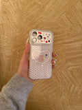 Holographic Bear Wave Dot Phone Case [3VW404K7]