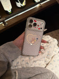 Holographic Bear Wave Dot Phone Case [XFFYBTNO]