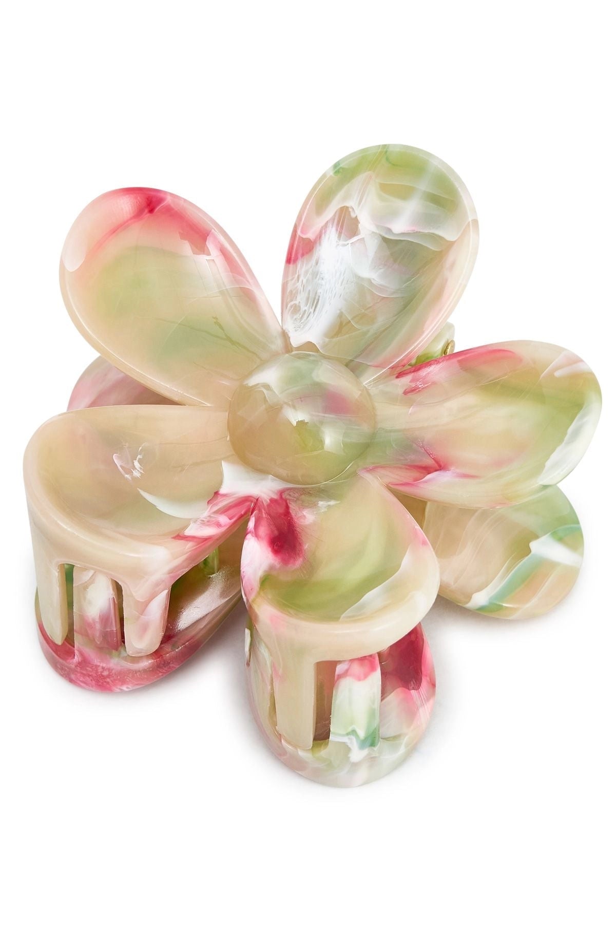 Missy Jewelry Huda Marble Floral Hair Clip
