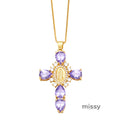 Ianna Madonna Cross Necklace [SAZT7PAD]