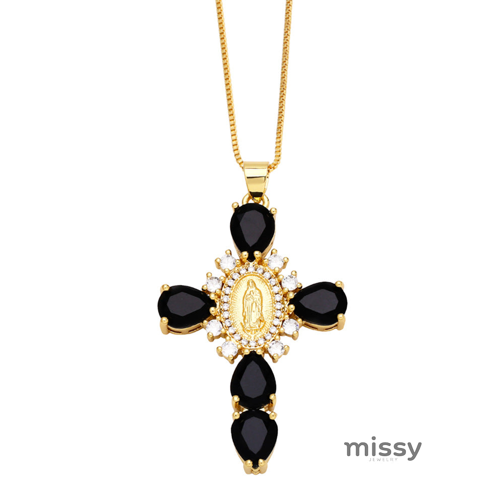 Ianna Madonna Cross Necklace [T0OQKLO9]