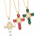 Ianna Madonna Cross Necklace [X0PDBW2E]