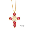 Ianna Madonna Cross Necklace [9P8Z5NZK]