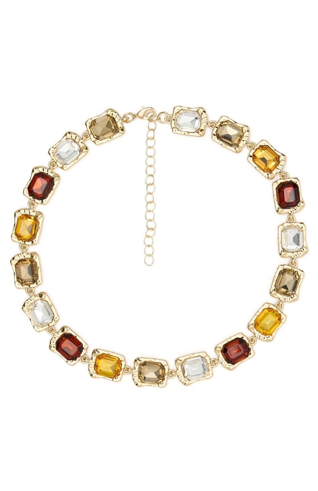 Missy Jewelry Ifrah Golden Gemstone Necklace