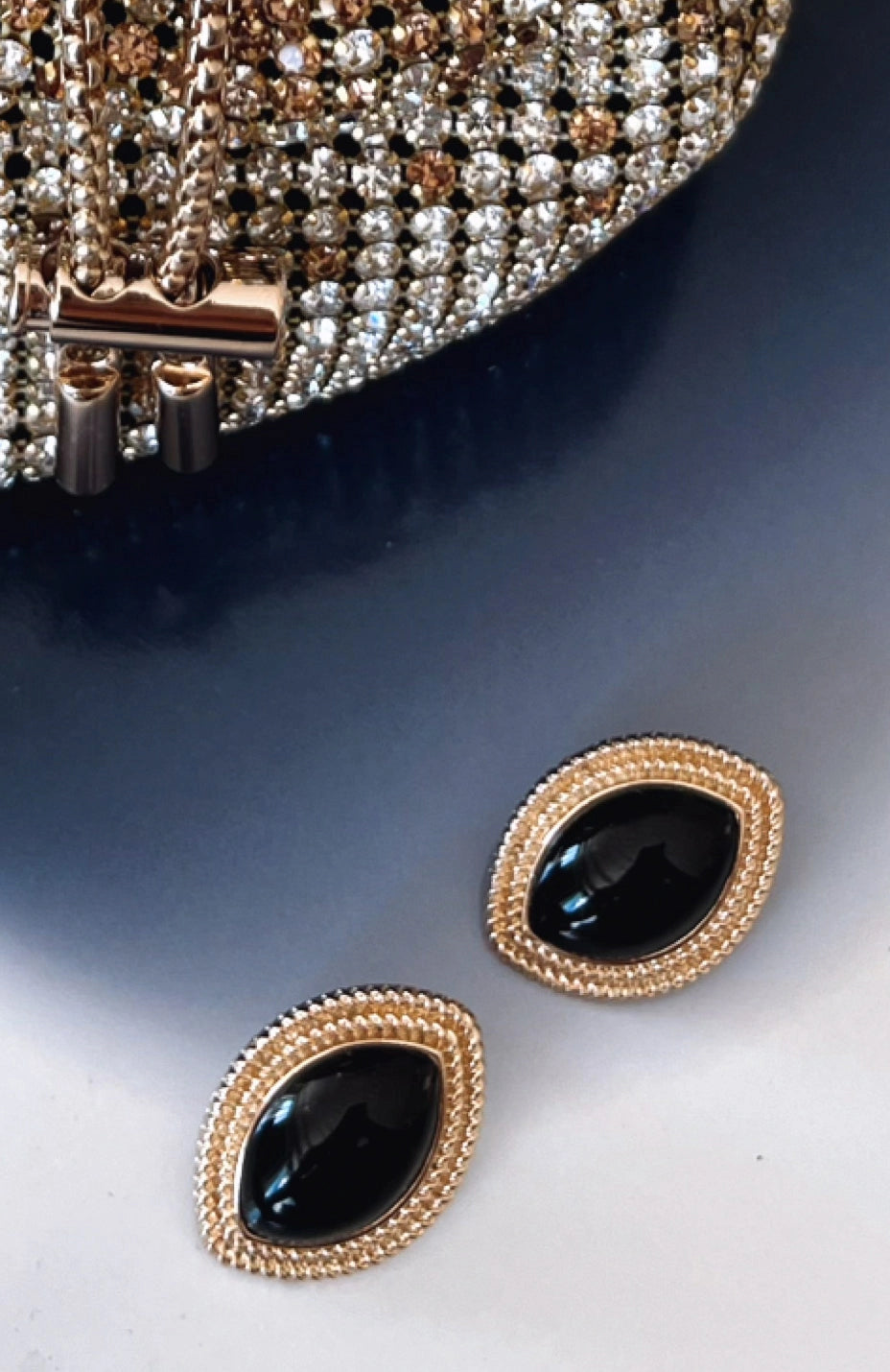 Missy Jewelry Imelda Oval Gemstone Gold Earrings