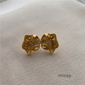 Inayah Textured Leaf Drop Earrings [DHI84U4I]