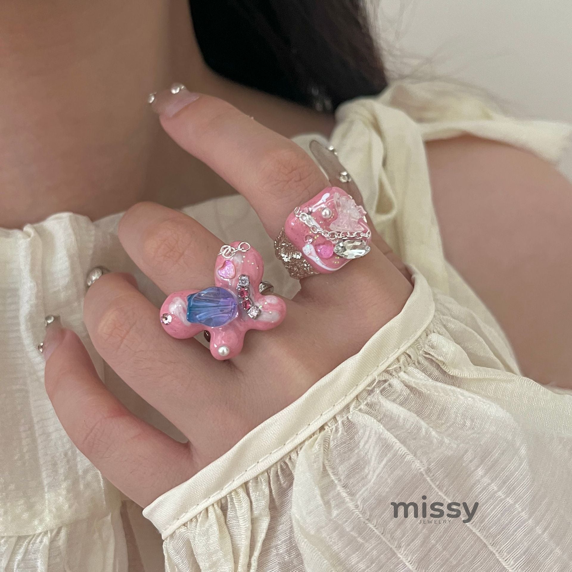 Indiana Enamel Butterfly Ring [AS2A8U9C]
