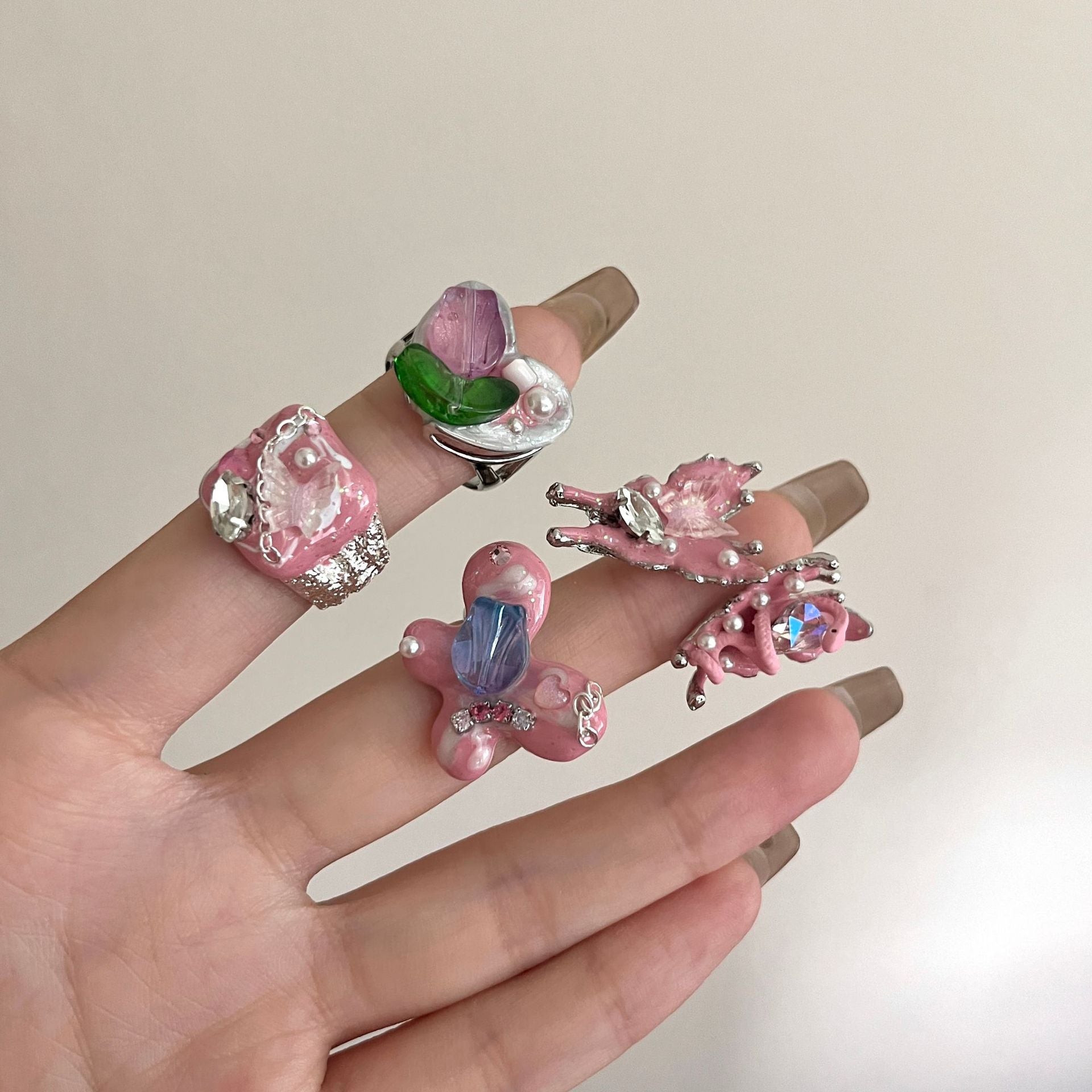 Indiana Enamel Butterfly Ring [ORJM61BG]
