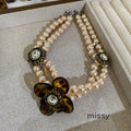 Indya Pearl Charm Choker