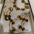 Indya Pearl Charm Choker