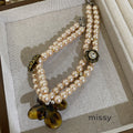 Indya Pearl Charm Choker