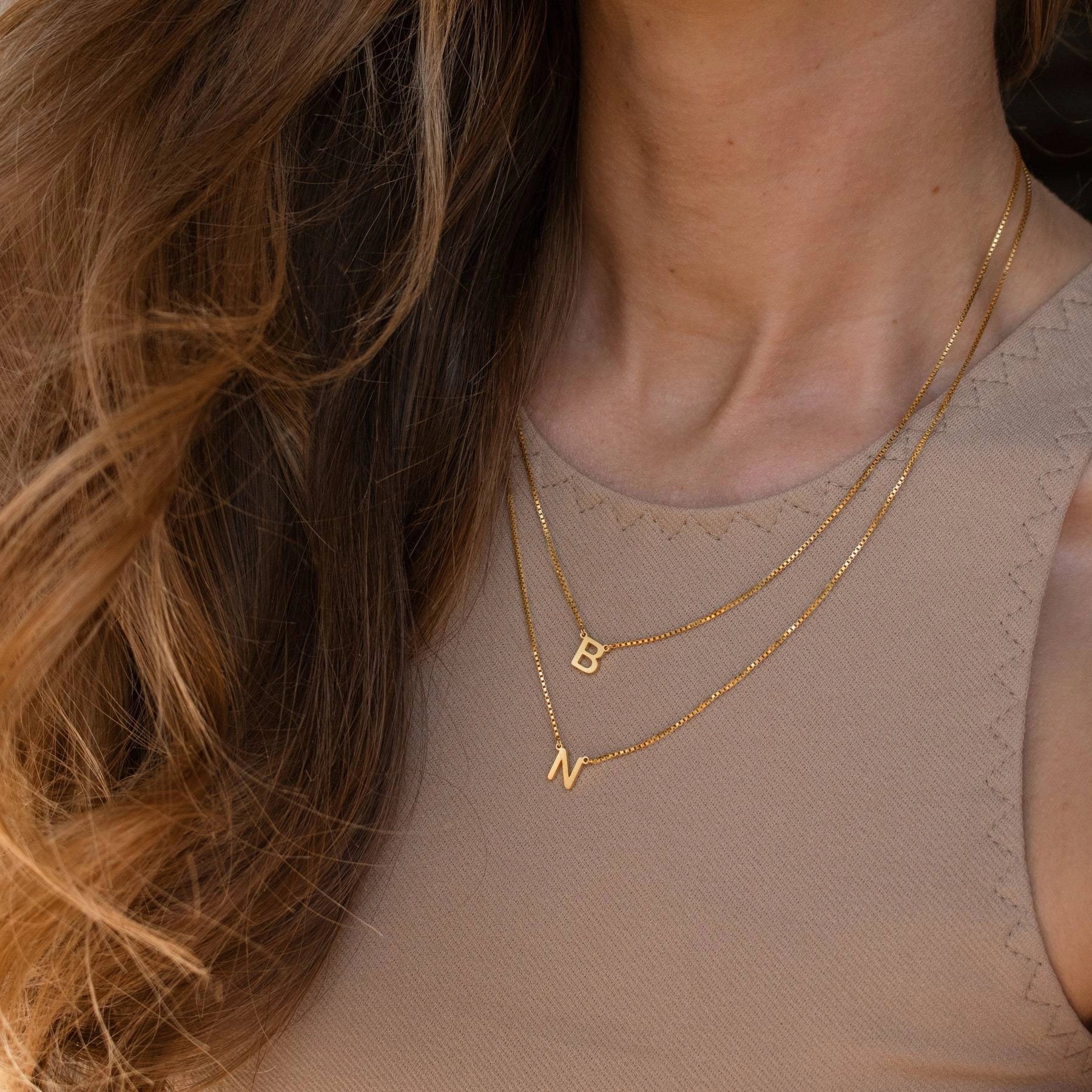 Initial Box Chain Necklace [RW6LPBE6]