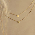 Initial Box Chain Necklace [ABOXHRDV]