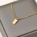 Initial Pendant Box Chain Necklace [QRU02JTN]