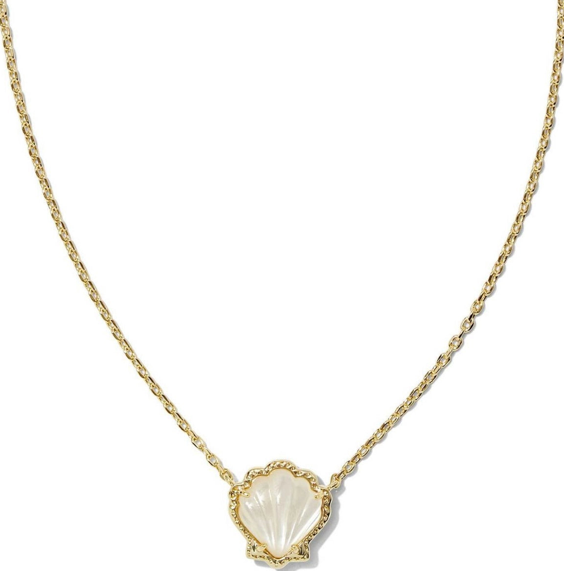 Iridescent Shell Pendant Necklace [8F6MJKJP]