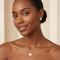 Iridescent Shell Pendant Necklace [S7BFV3SK]