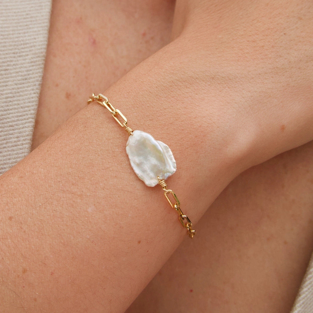 Irregular Baroque Pearl Bracelet [NW3CNAHF]