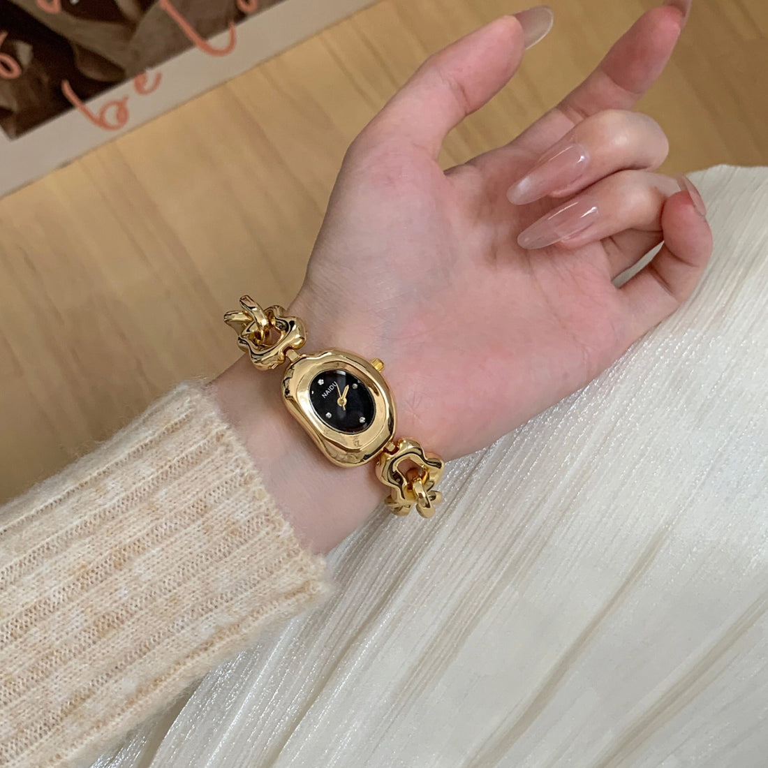 Irregular Chain Link Bracelet Watch [W23IRIJQ]