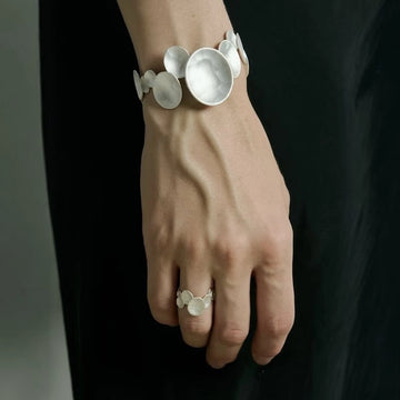 Irregular Disc Bracelet and Ring Set [A9S4RSLZ]