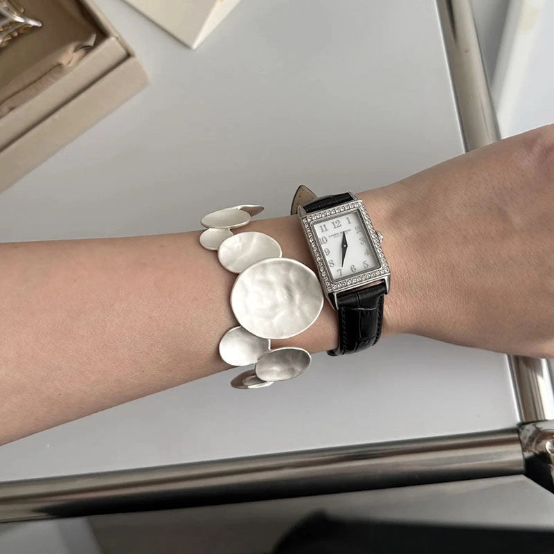 Irregular Disc Bracelet and Ring Set [AVVJ4CUM]