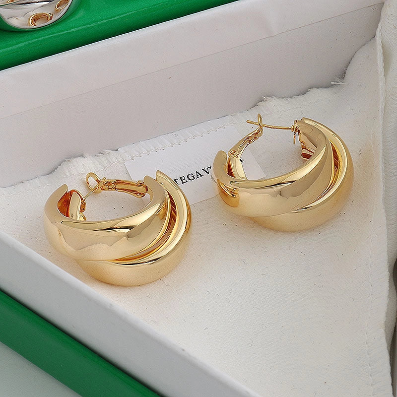 Irregular Twisted Hoop Earrings [OIQMYLRN]