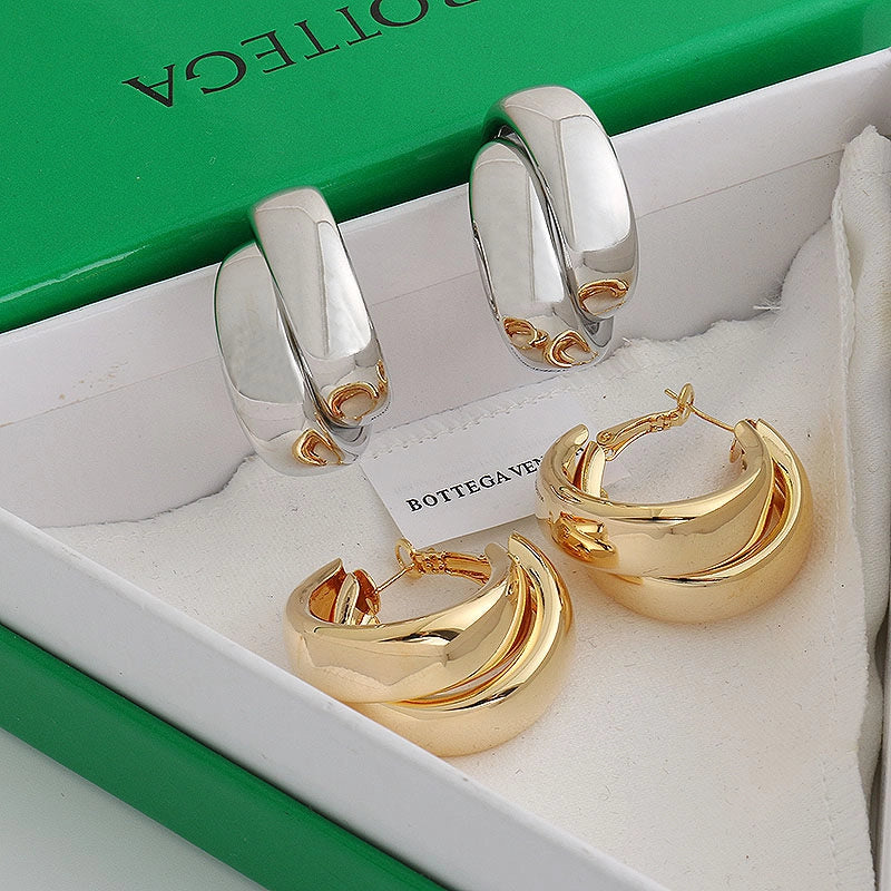 Irregular Twisted Hoop Earrings [SGBT0J91]