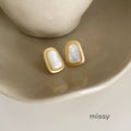 Isabel Geometric Shell Earrings [CZ1I0NKY]