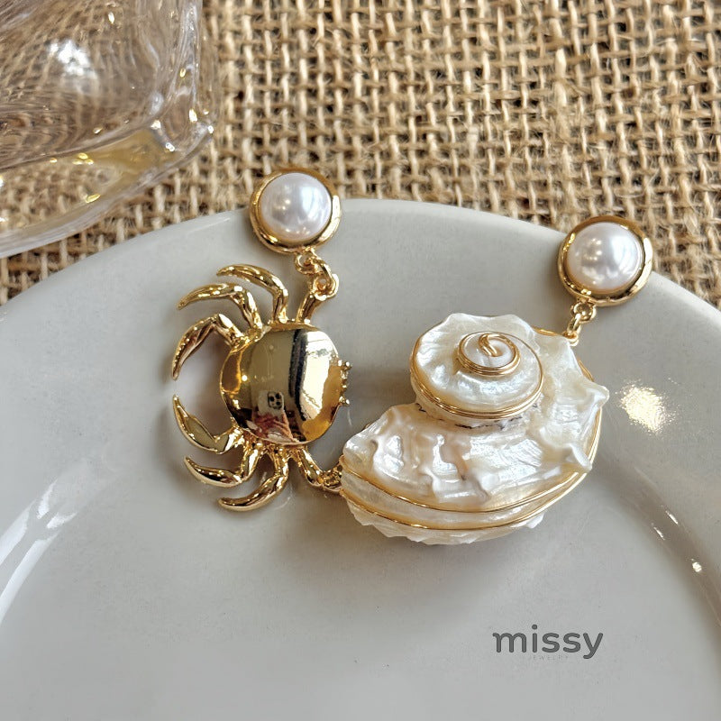 Isabella Asymmetric Ocean Earrings [22P0GNZG]