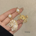 Isabella Asymmetric Ocean Earrings [4NMZ3ZQZ]