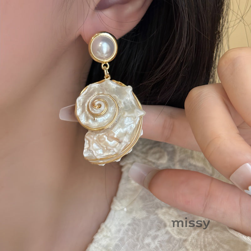 Isabella Asymmetric Ocean Earrings [TMM059EY]
