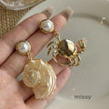 Isabella Asymmetric Ocean Earrings [YANV32GG]