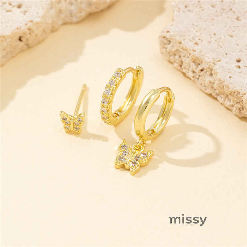 Isabella Zircon Butterfly Set [TJWUK12P]