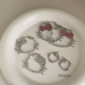 Isley Zircon Cat Bow Earrings [U6BHUB63]