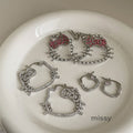 Isley Zircon Cat Bow Earrings [7WY0QB09]