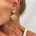 Itzayana Scallop Pearl Stud Earrings