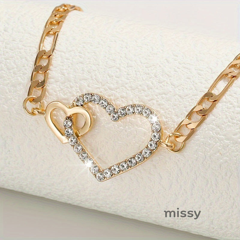 Ivey Dual Crystal Heart Choker [6EQ9314Z]
