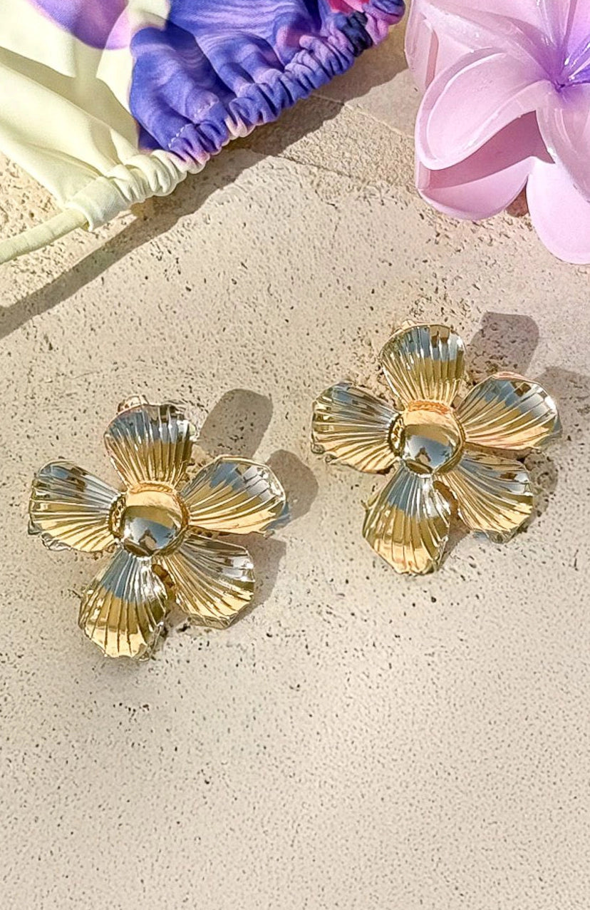Missy Jewelry Ivyana Gold Bloom Earrings