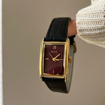 Ivyonna Rectangular Leather Watch [D93C4QSV]