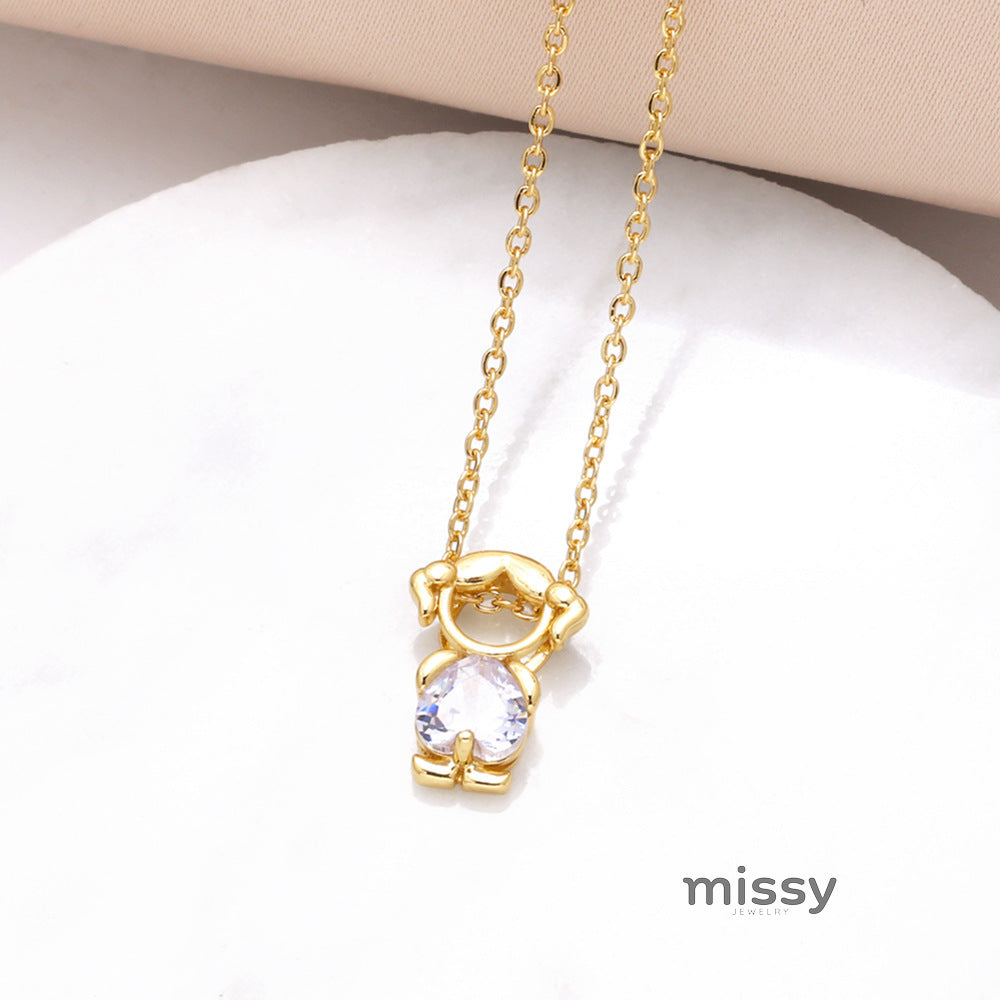 Jackson Zircon Heart Necklace [GVQ8B6IE]