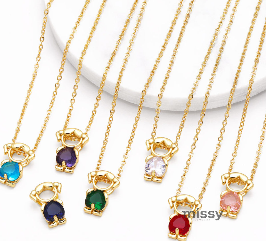 Jackson Zircon Heart Necklace [GFNV0UR8]