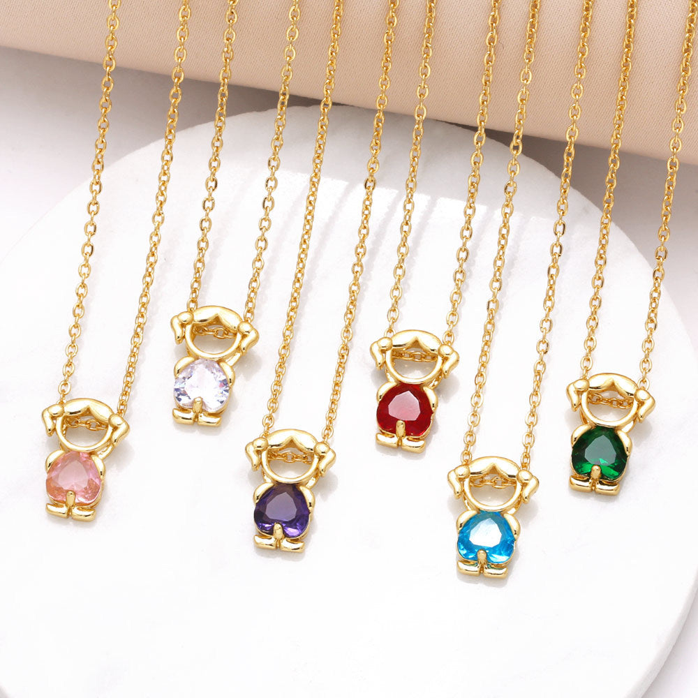 Jackson Zircon Heart Necklace [GFNV0UR8]