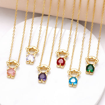 Jackson Zircon Heart Necklace [GFNV0UR8]