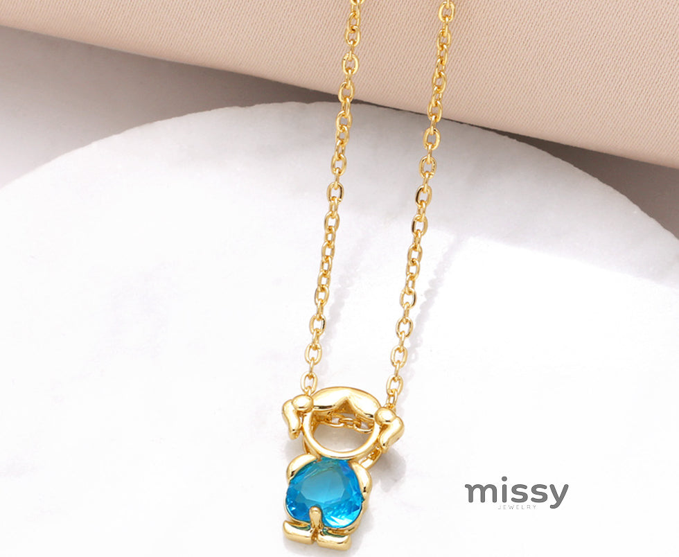 Jackson Zircon Heart Necklace [3918ZP66]