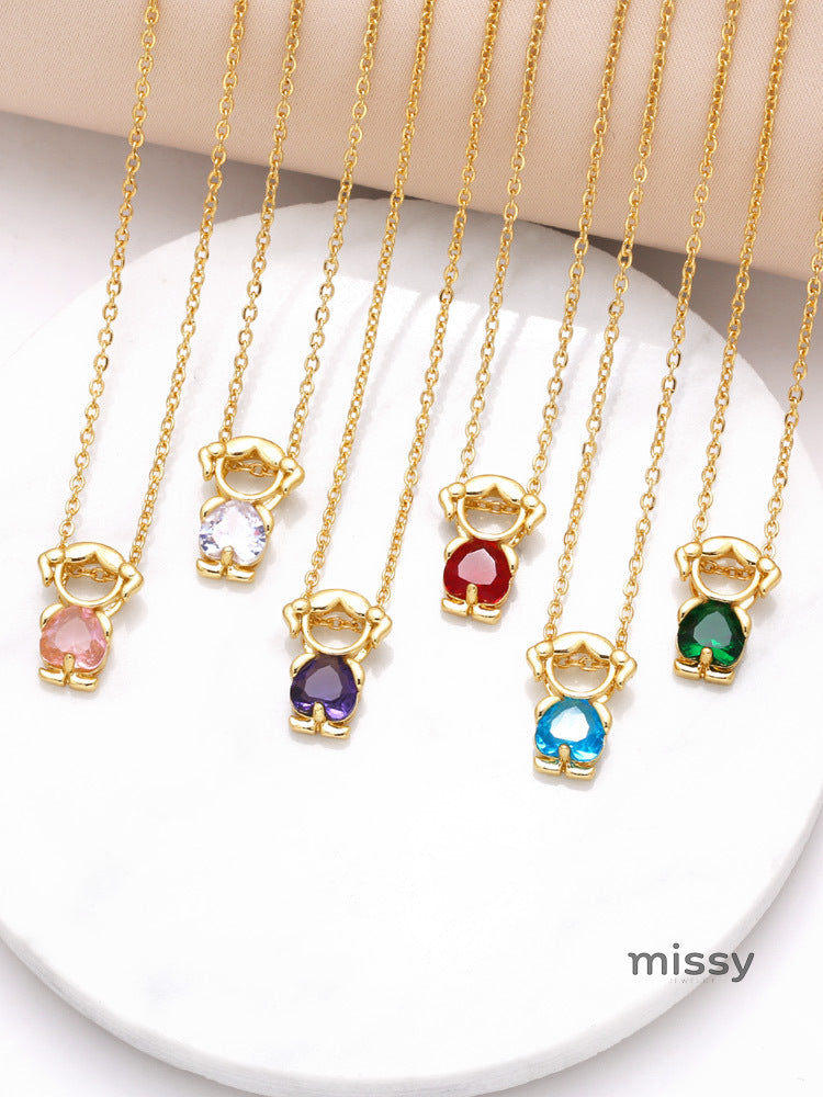 Jackson Zircon Heart Necklace [GKO6FFUC]