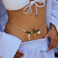 Jade Delicate Pearl Waist Chain [L3E5MFVQ]