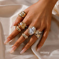 Jadelynn Geometric Ring Set [K8AAARSG]