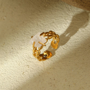 Jadelynn Natural Stone Open Ring [ZC28Y37M]
