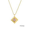 Jaela Teardrop Zircon Necklace [4RAA40TB]